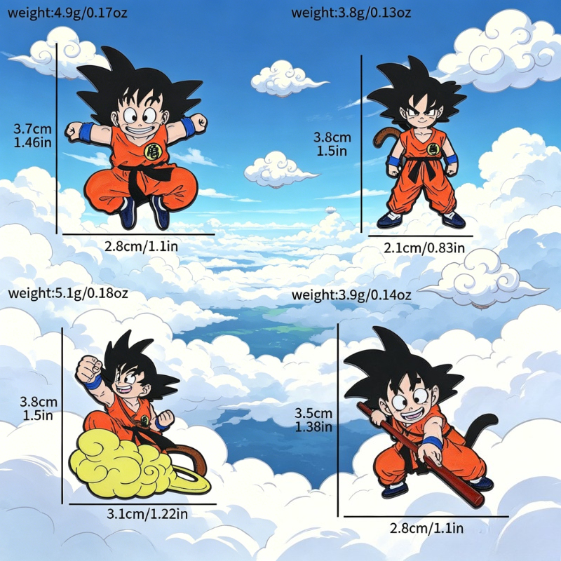 Ornament Ball Set - Dragon Ball Son Goku cute metal