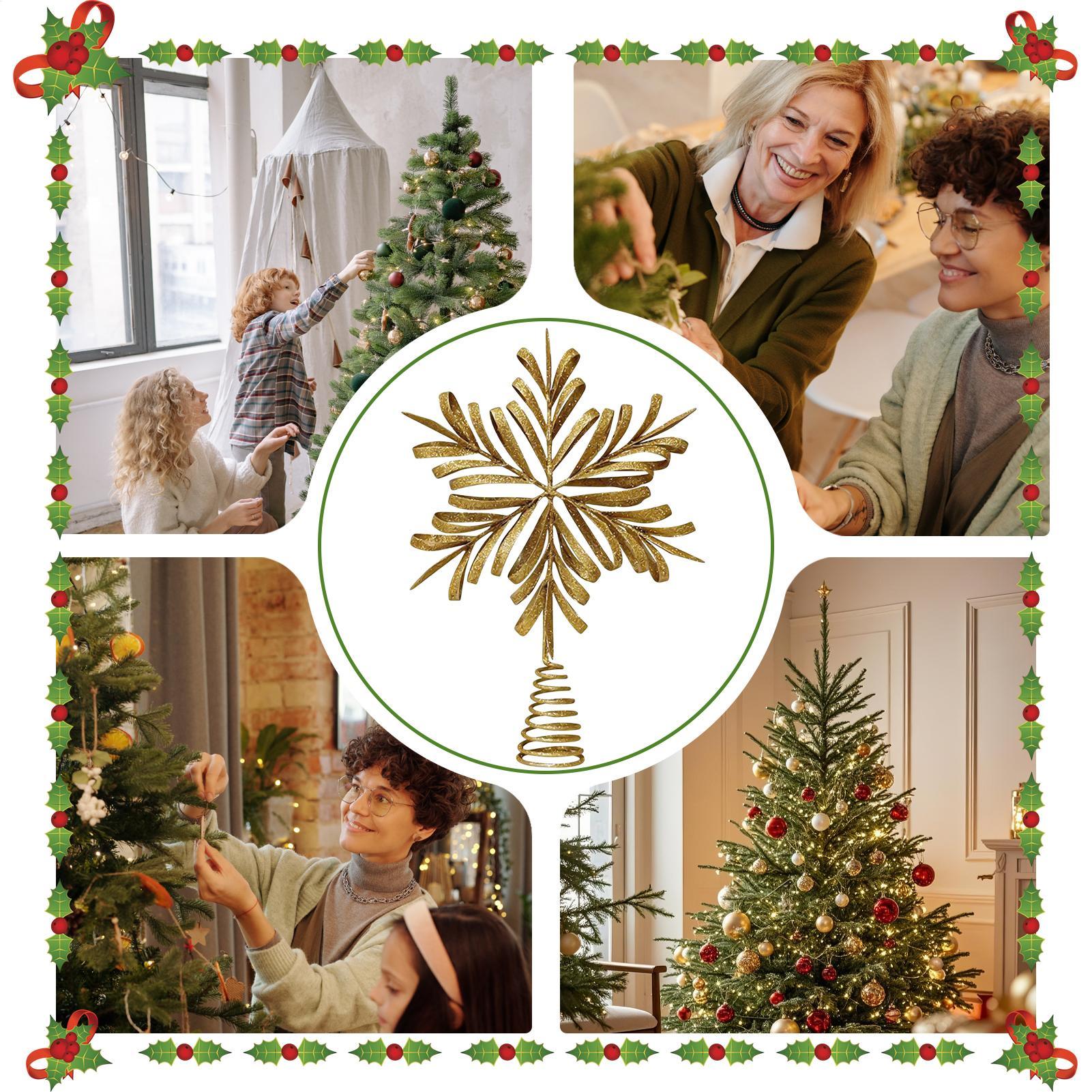 Star Tree Topper - Christmas Tree Top Decoration 3D Snowflake
