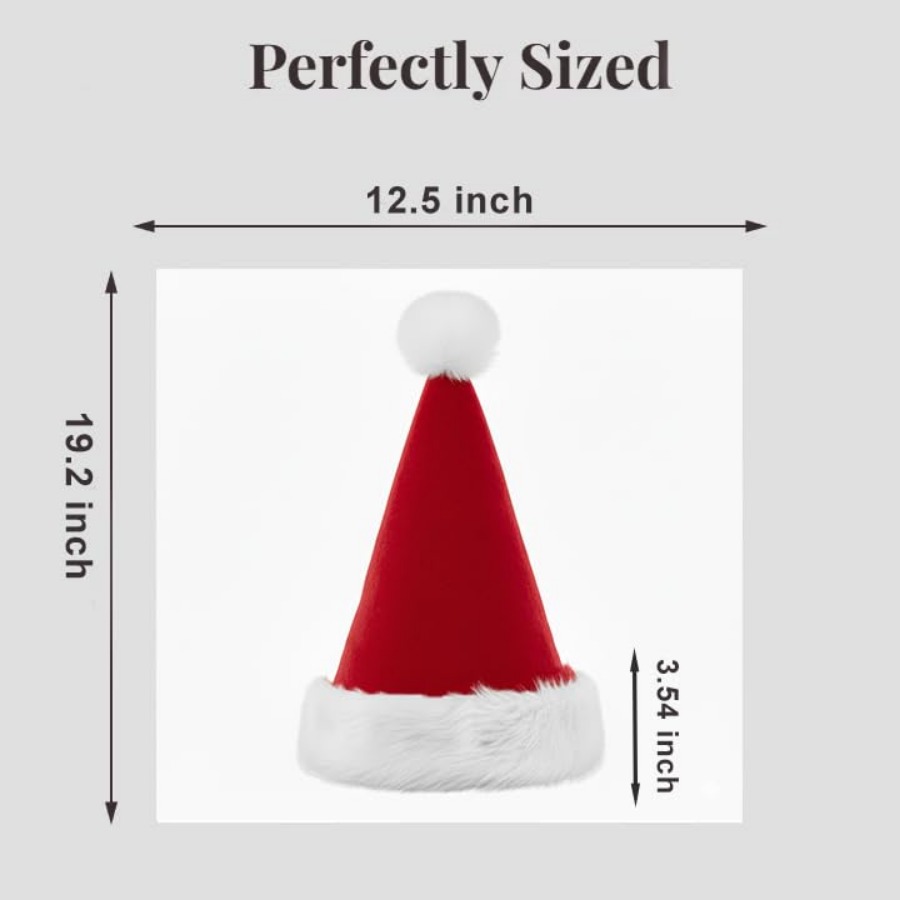 6 Pack Plush Santa Hat, Tradit - Santa Hat Plush review and price