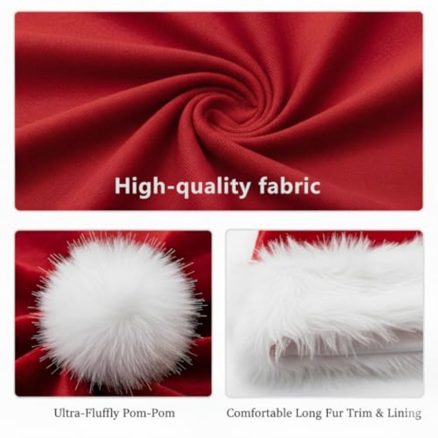6 Pack Plush Santa Hat, Tradit - Santa Hat Plush review and price