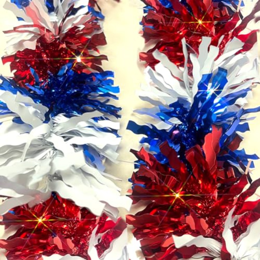 33 Ft 4th of July Patriotic Ti - Tinsel Garland Decoration review and price