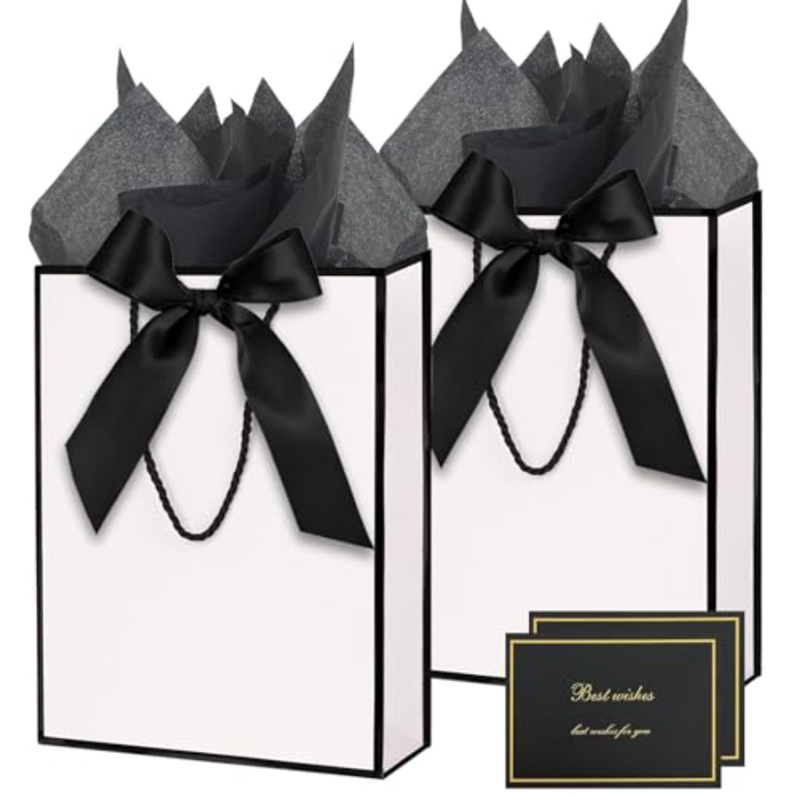 Gift Bags for Presents, 2 Pack - Ribbon Bow Gift review and price