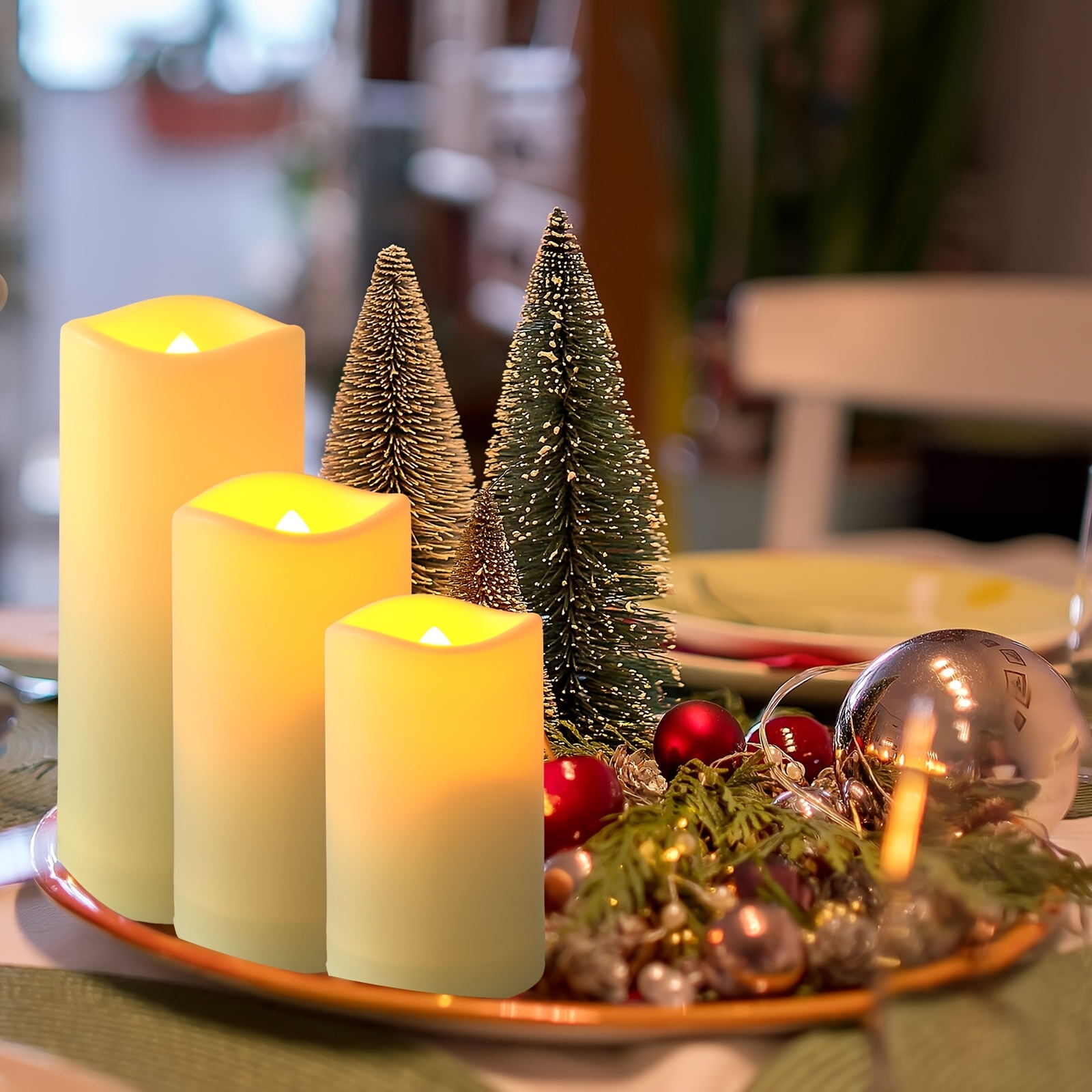 72-Piece Flameless Flickering  - Holiday Candle Set review and price