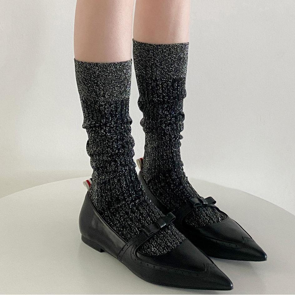 Glitter Long Socks For Women F - Christmas Stocking Hanging review and price