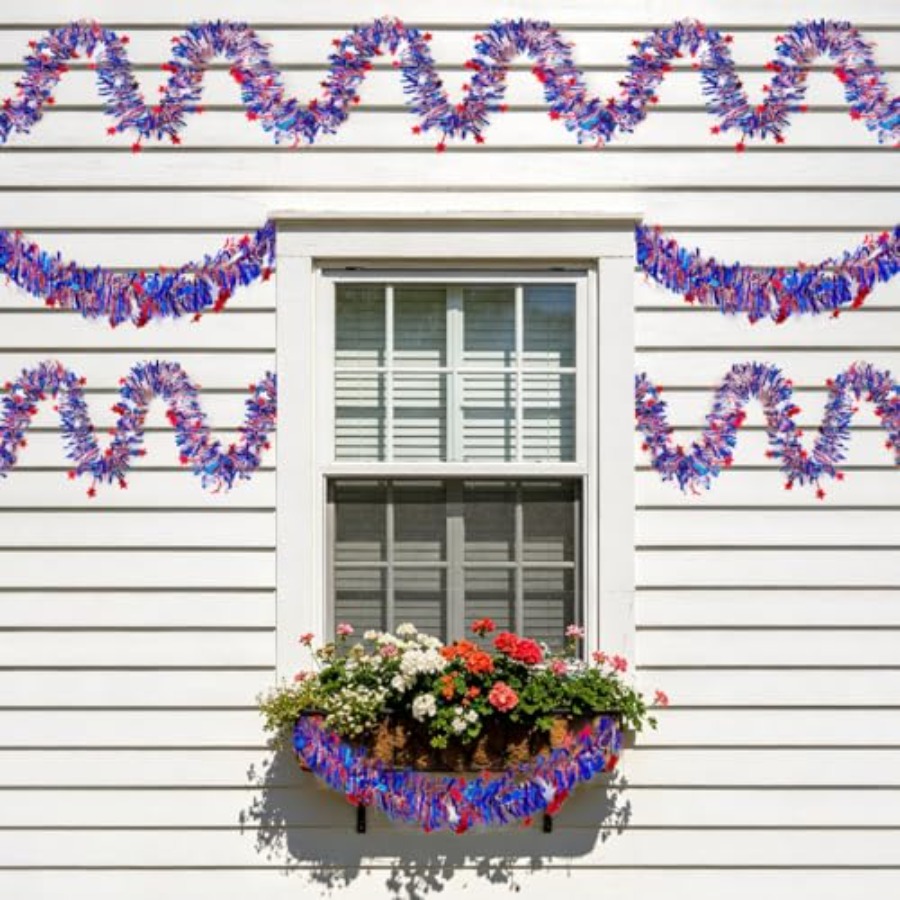 33Ft 4th of July Red White Sta - Tinsel Garland Decoration review and price