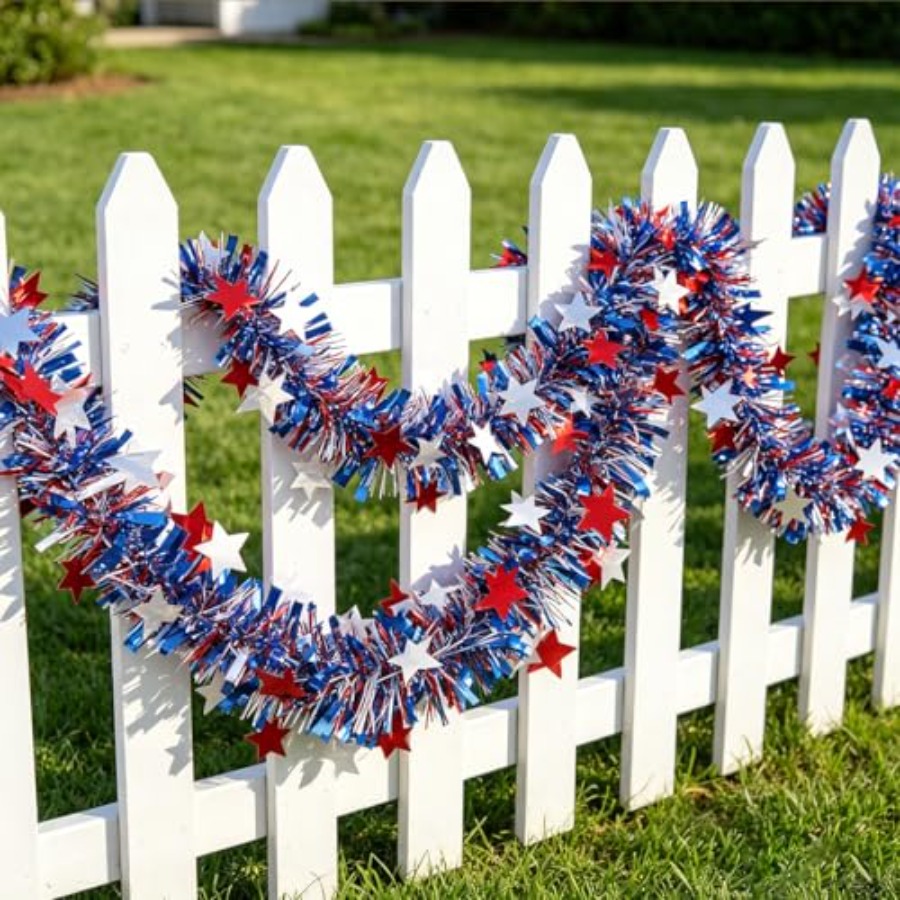 33Ft 4th of July Tinsel Garlan - Tinsel Garland Decoration review and price