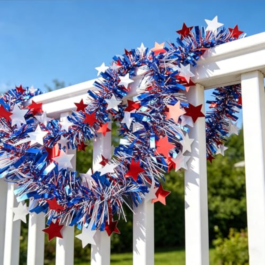 33Ft 4th of July Tinsel Garlan - Tinsel Garland Decoration review and price