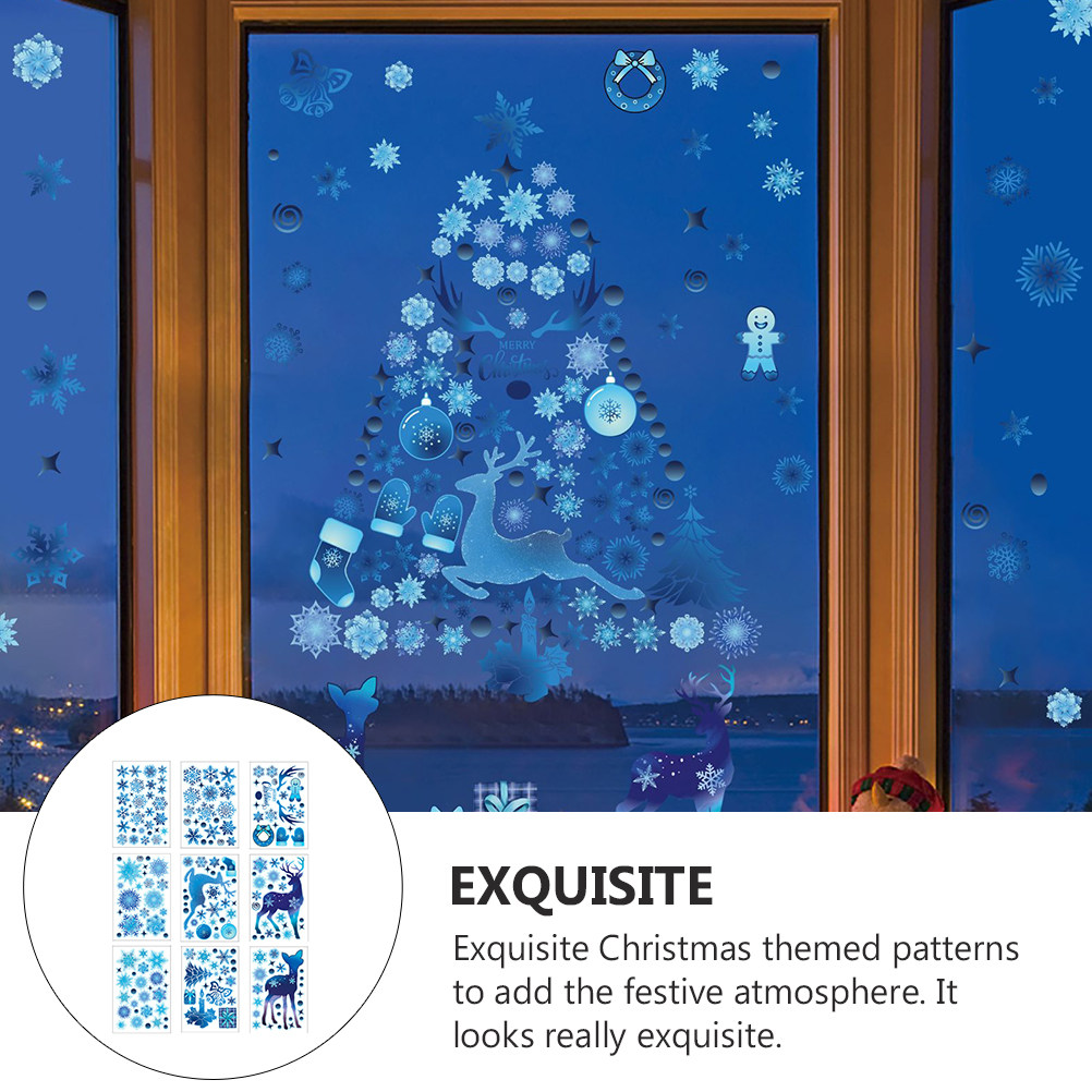 9 Sheets Christmas Window Deca - Snowflake Window Decal review and price