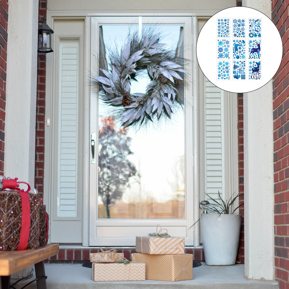 9 Sheets Christmas Window Deca - Snowflake Window Decal review and price