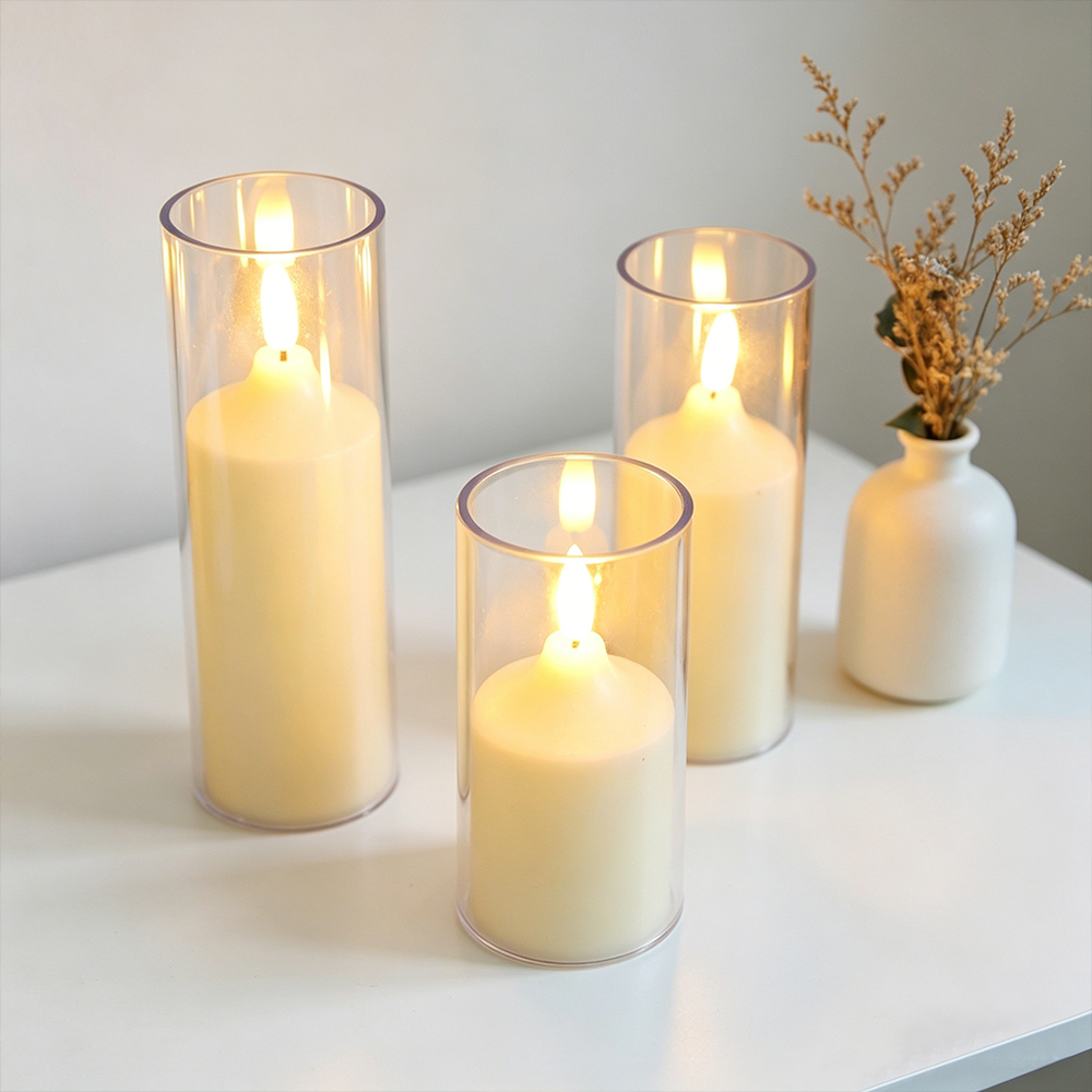 3pcs/ set LED Flameless Flicke - Holiday Candle Set review and price