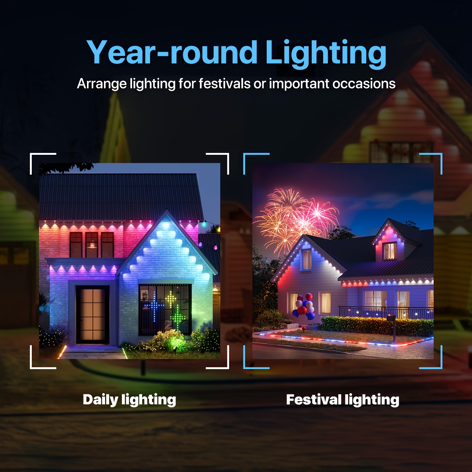 RGB+IC Smart Outdoor Eaves Lig - Christmas Lights Outdoor review and price