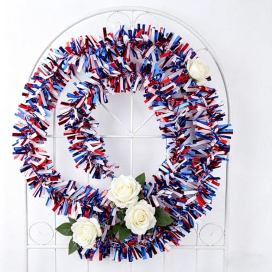 33 Ft 4th of July Tinsel Garla - Tinsel Garland Decoration review and price