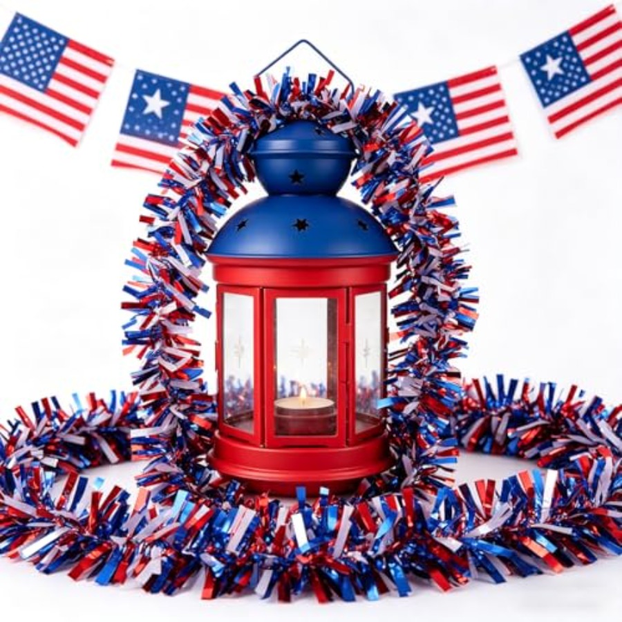 33 Ft 4th of July Tinsel Garla - Tinsel Garland Decoration review and price