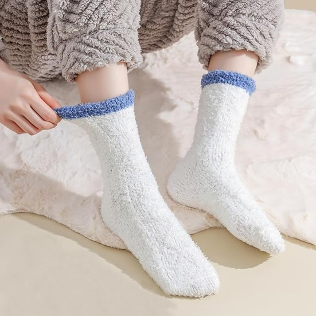 6/12 Pairs of Fuzzy Socks Soft - Christmas Stocking Hanging review and price