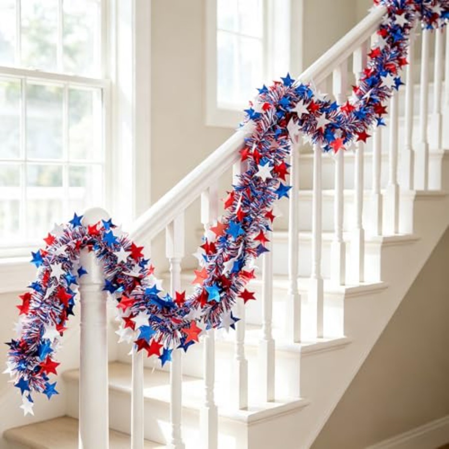 4th of July Garland Decoration - Tinsel Garland Decoration review and price