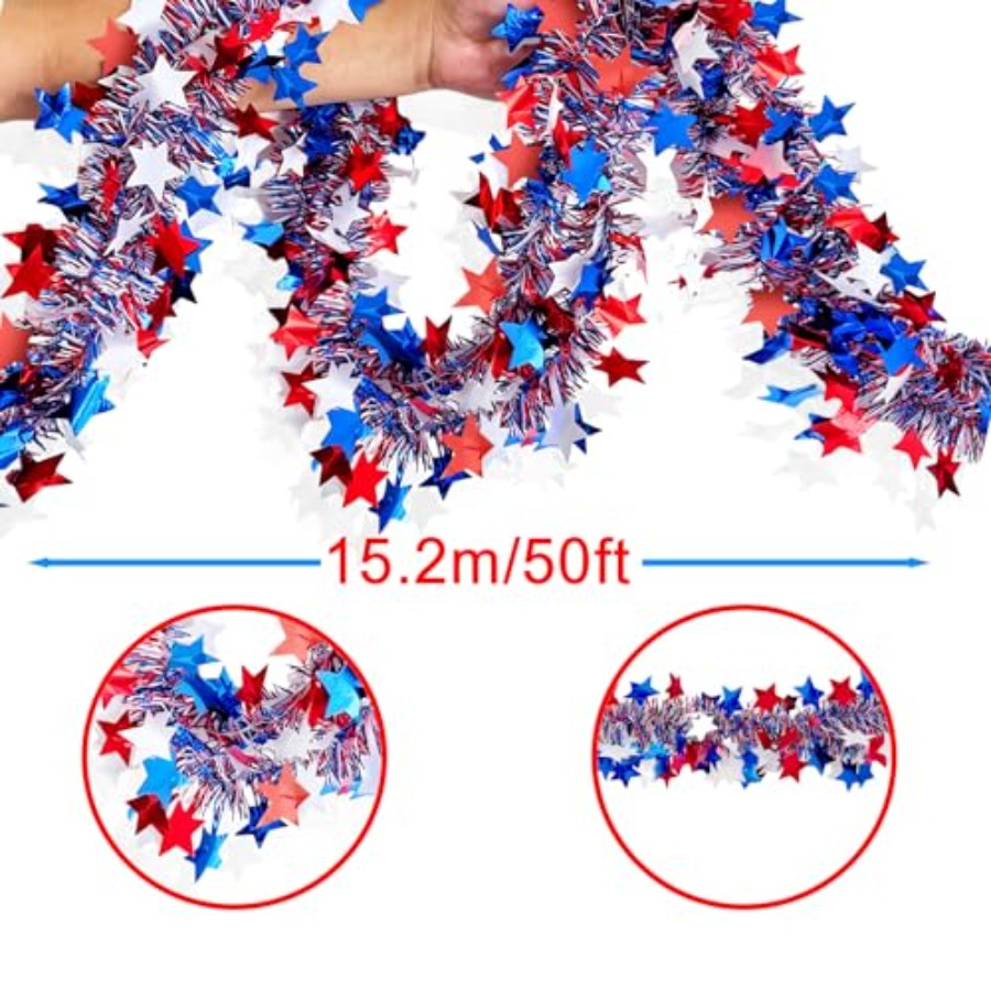 4th of July Garland Decoration - Tinsel Garland Decoration review and price