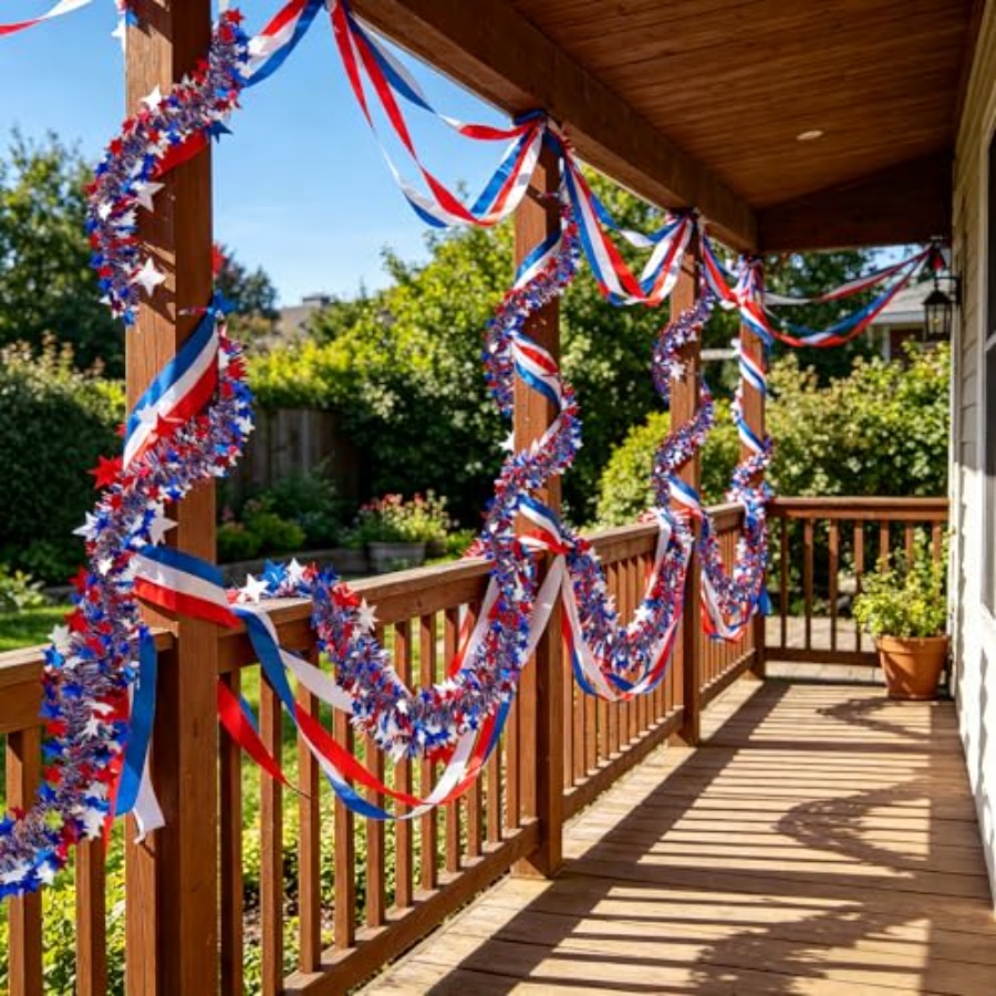 4th of July Garland Decoration - Tinsel Garland Decoration review and price