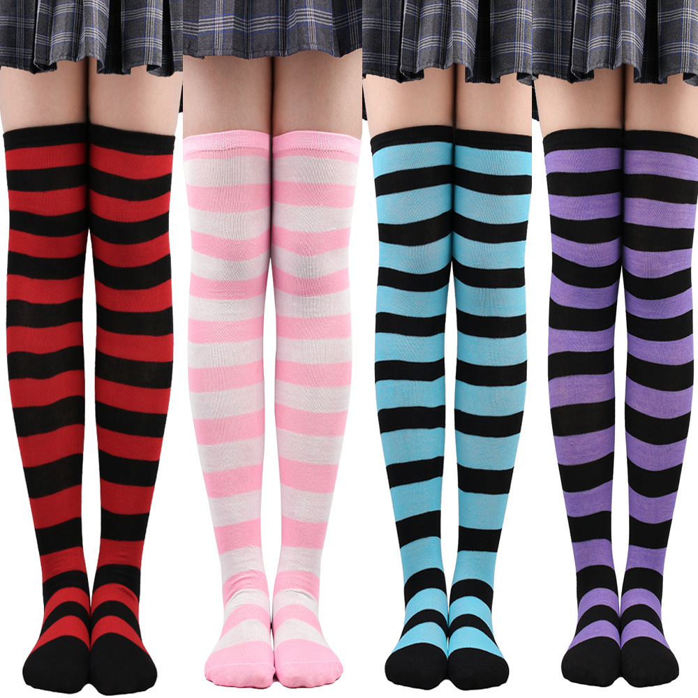 Wide Striped Stockings Women O - Christmas Stocking Hanging review and price