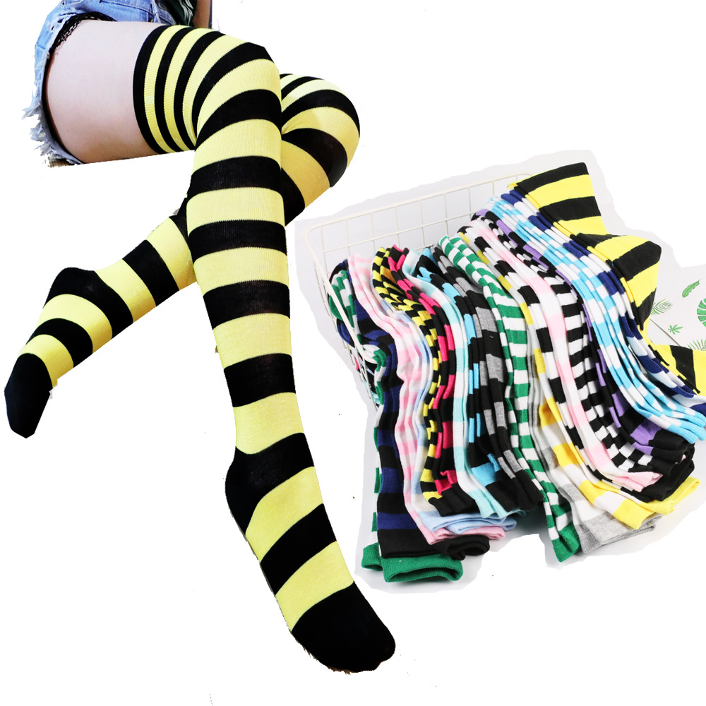 Wide Striped Stockings Women O - Christmas Stocking Hanging review and price