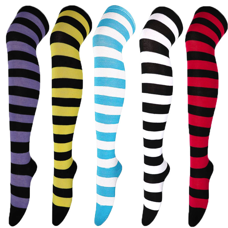 Wide Striped Stockings Women O - Christmas Stocking Hanging review and price