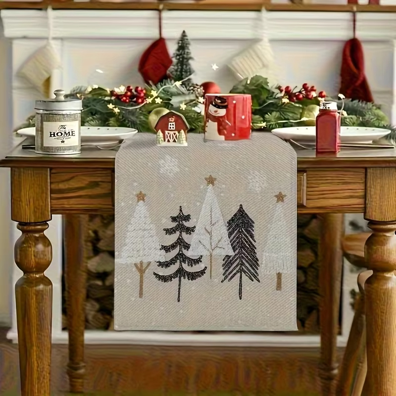 1pc Christmas Tree Themed Tabl - Christmas Table Runner review and price