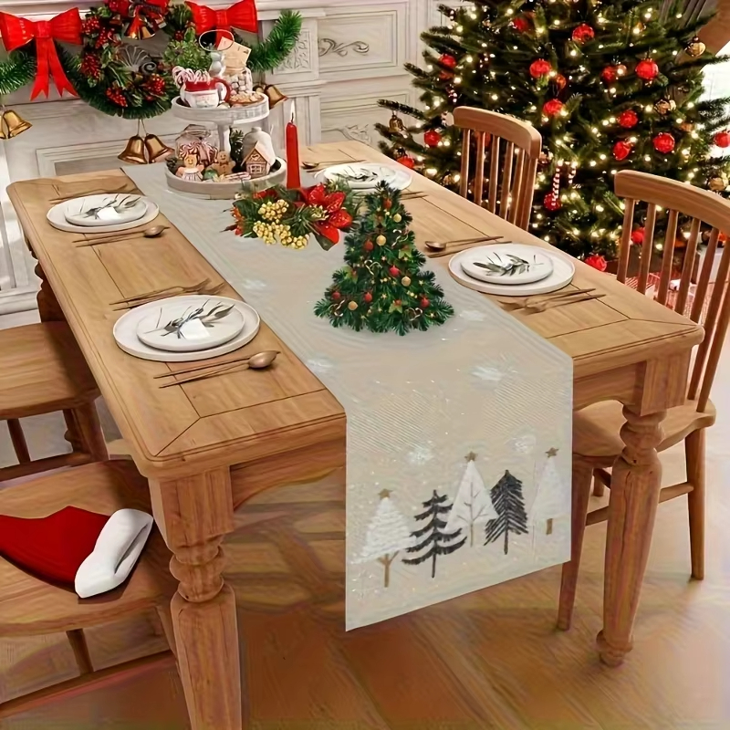 1pc Christmas Tree Themed Tabl - Christmas Table Runner review and price